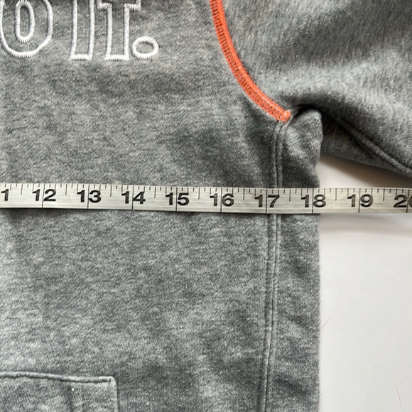 Kids Nike Heather Gray Hoodie with Orange Highlights size large - Picture 9 of 11